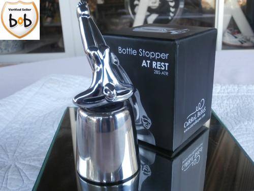 A STUNNING CARROL BOYES WINE STOPPER '' AT REST '' BRAND NEW NEVER USED POSTAGE R50