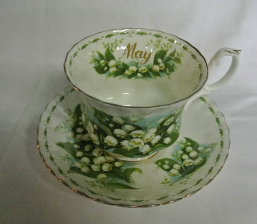 Royal Albert-"May" "Lily of the valley"Tea cup and saucer