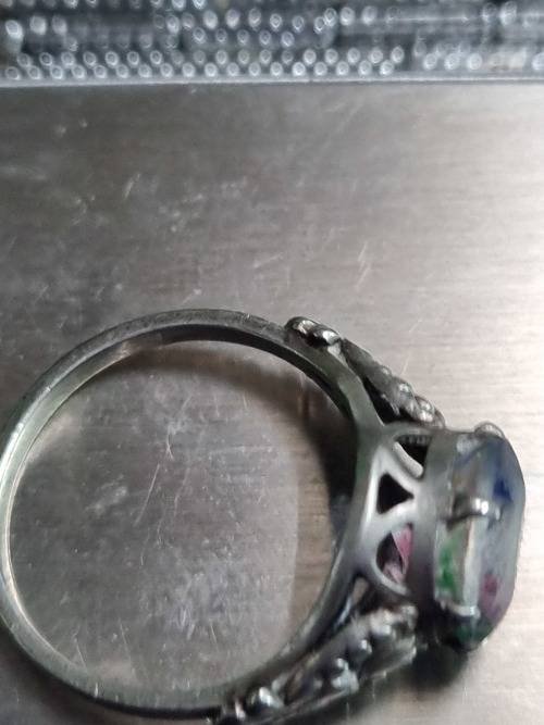 Silver antique ring