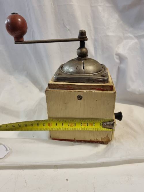 Wooden antique coffee grinder