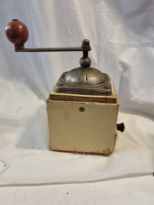 Wooden antique coffee grinder