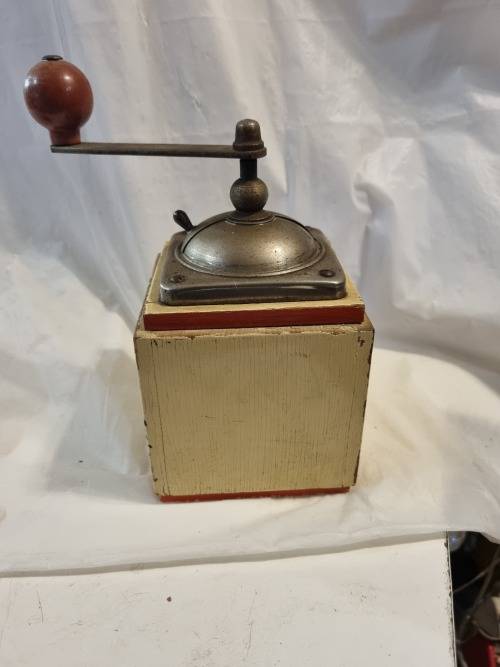 Wooden antique coffee grinder