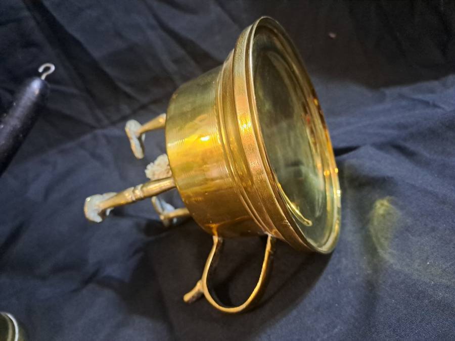 Brass Turkish coffee pot and stand