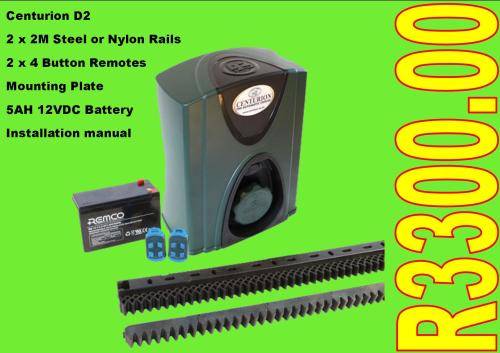 CENTURION D2 Domestic Sliding Gate Motor Kit ***AUTHORIZED  INSTALLERS***