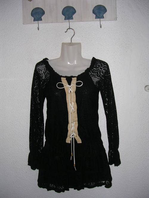 Classy Black Drawstring Slim Dress Size : 30/32