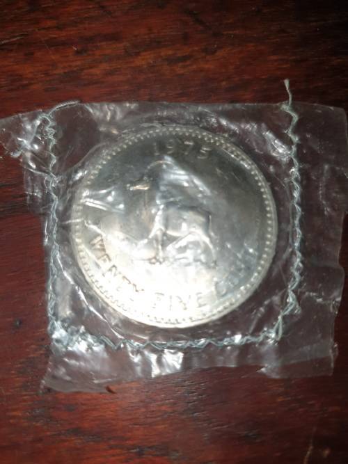 1975 25 Cents Rhodesian Coin