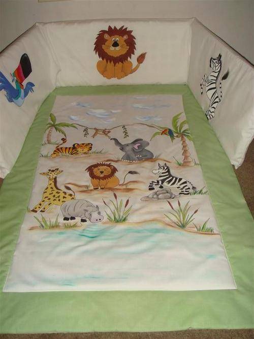 Hand painted cot set