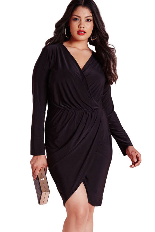 **PLUS SIZE** WONDERFUL WRAP STYLE DRESS