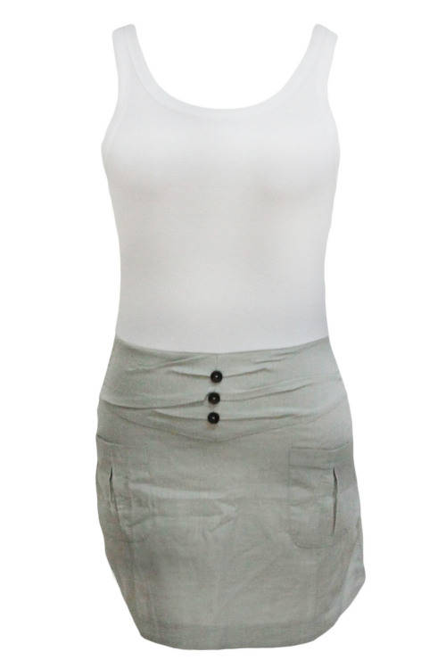 STYLISH DOUBLE POCKET DETAIL MINI DRESS