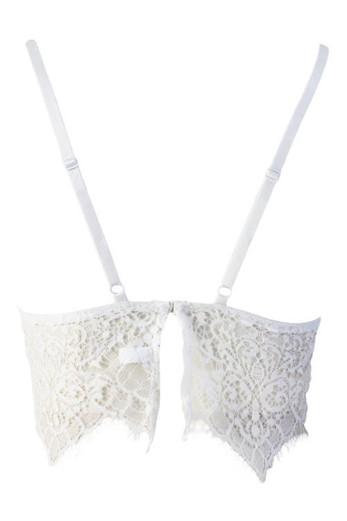White Eyelash Lace Bra Lingerie Top