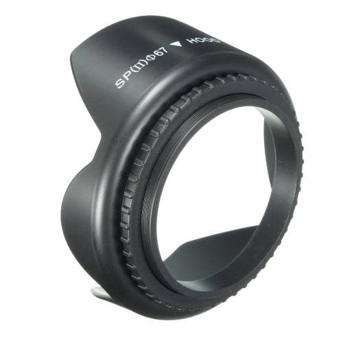 67mm Reversible Petal Flower Lens Hood Screw-On for Nikon Canon Olympus DSLR
