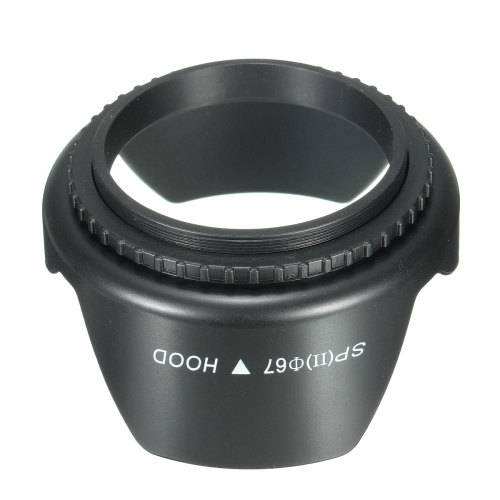 67mm Reversible Petal Flower Lens Hood Screw-On for Nikon Canon Olympus DSLR