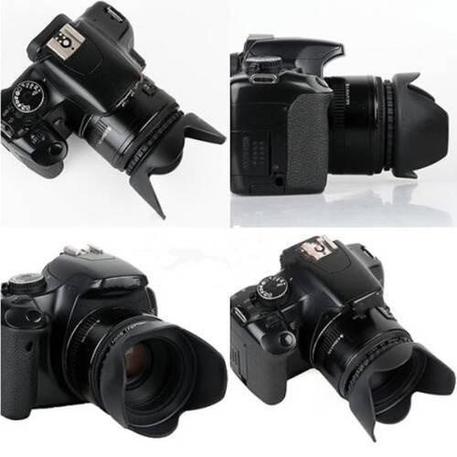 67mm Reversible Petal Flower Lens Hood Screw-On for Nikon Canon Olympus DSLR