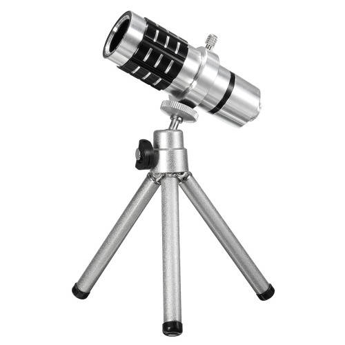 Universal 12X Zoom Camera Telephoto Telescope Lens And Mount Tripod For Cell Phone Smart Phone