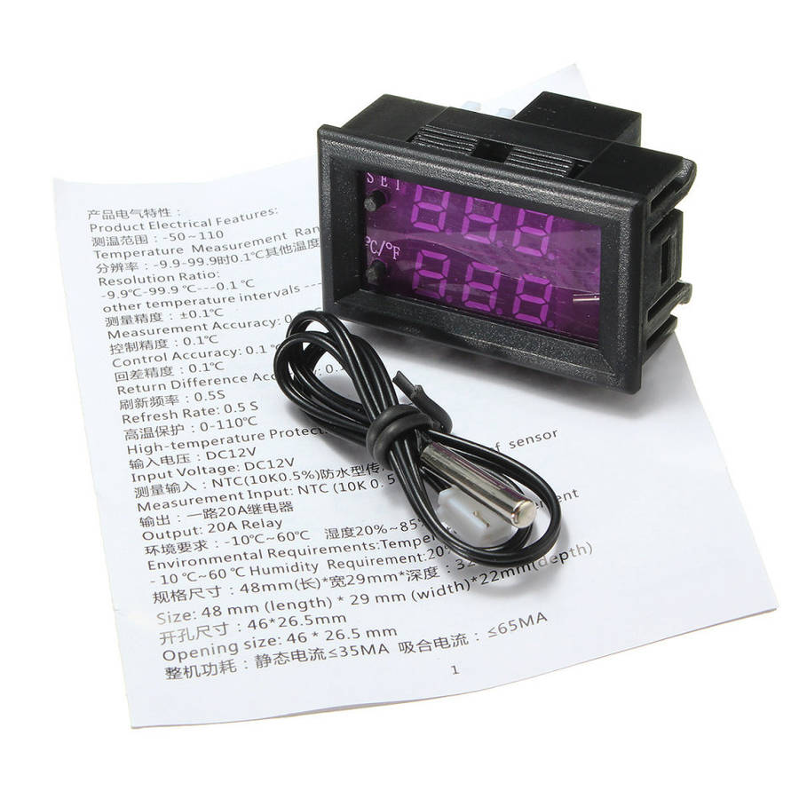 DC12V Digital LED Temperature Controller Switch Thermostat Control Switch