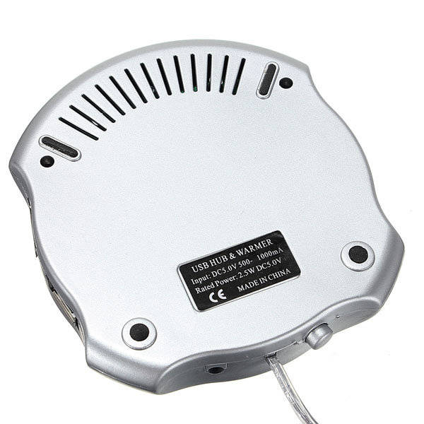 4 USB Hub & Coffee Tea Beverage Cup Mug Warmer Heater