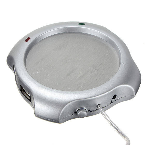 4 USB Hub & Coffee Tea Beverage Cup Mug Warmer Heater