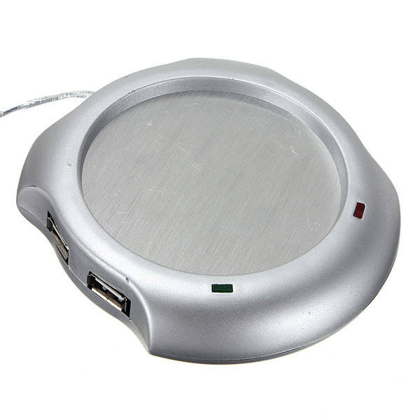 4 USB Hub & Coffee Tea Beverage Cup Mug Warmer Heater