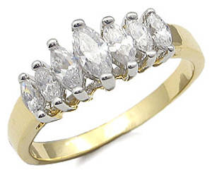 **INTERNATIONAL SHIPPING** 18K YELLOW GOLD PLATED SIMULATED DIAMOND RING*NO COMBINED SHIPPING