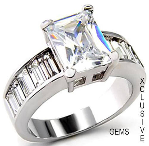 LOCALLY IN STOCK* R35 POSTAGE* 18K WHITE GOLD PLATED SIMULATED DIAMOND LADIES RING