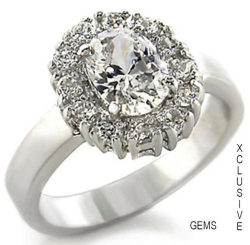 LOCALLY IN STOCK * R35 POSTAGE* 18K WHITE GOLD PLATED SIMULATED DIAMOND LADIES RING