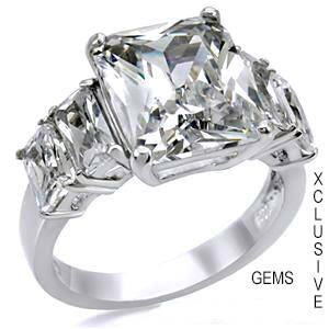 **R35 POSTAGE** SIMULATED DIAMOND STAINLESS STEEL ENGAGEMENT RING