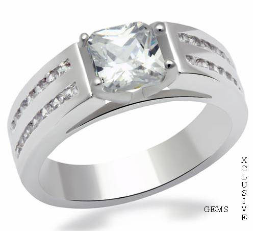 IN STOCK **R35 POSTAGE** 18K WHITE GOLD PLATED SIMULATED DIAMOND RING