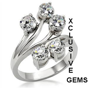 **R35 POSTAGE** STAINLESS STEEL SIMULATED DIAMOND RING