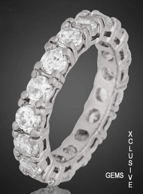 LOCALLY IN STOCK* R35 POSTAGE* 18K WHITE GOLD PLATED SIMULATED DIAMOND LADIES RING