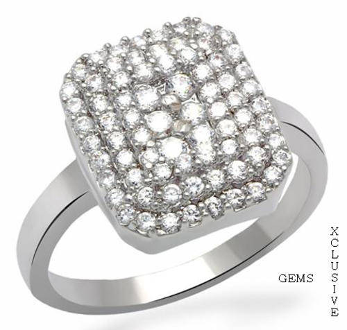 LOCALLY IN STOCK** DAZZLING 18K WHITE GOLD PLATED SIMULATED DIAMOND LADIES RING