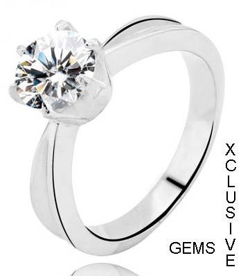 **BEAUTIFUL**STAINLESS STEEL SIMULATED DIAMOND RING