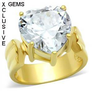 * R35 POSTAGE* 18K GOLD PLATED SIMULATED DIAMOND LADIES RING