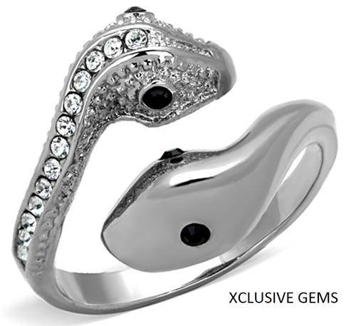*SIMULATED DIAMOND STAINLESS STEEL ENGAGEMENT RING