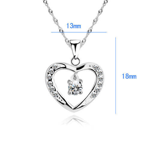 STUNNING SIMULATED DIAMOND GENUINE 925 STERLING SILVER PENDANT