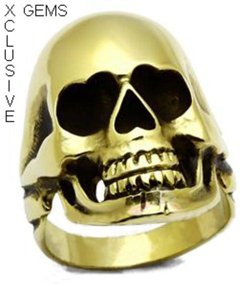 18K GOLD PLATED OVER STAINLESS STEEL MEN'S RING