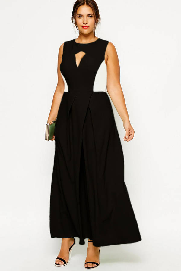 **PLUS SIZE** BEAUTIFUL BLACK & WHITE CONTRAST DRESS