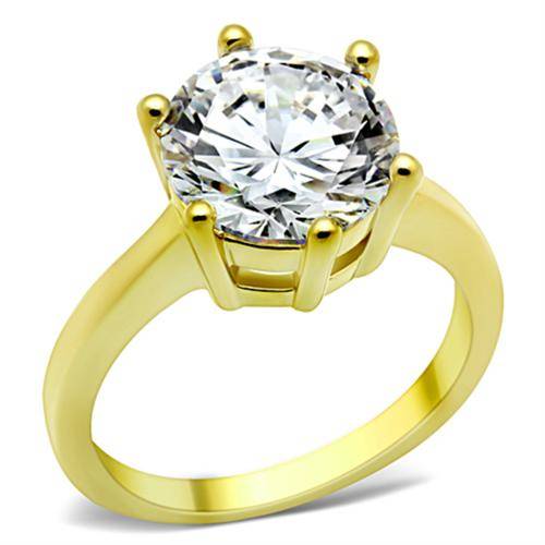 ** 18K GOLD PLATED SIMULATED DIAMOND LADIES RING