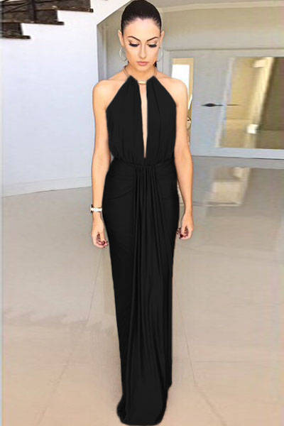 SEXY SILKY SATIN EVENING DRESS