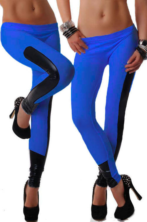 LOVELY LEATHER LOOK TRIM LEGGINGS