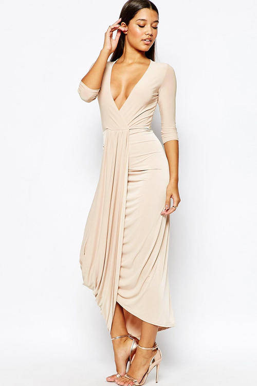 WONDERFUL WRAP FRONT DETAIL DRESS