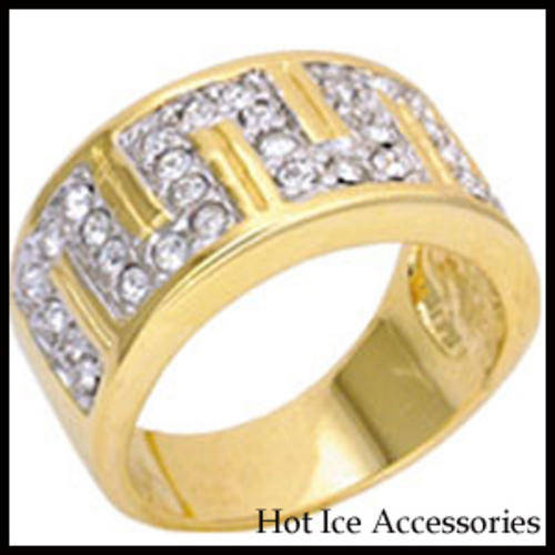 Simulated Diamond 18K Yellow Gold Plated Ring - NO COMBINED POSTAGE
