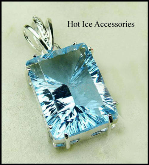 STERLING SILVER GENUINE TOPAZ PENDANT - NO COMBINED POSTAGE
