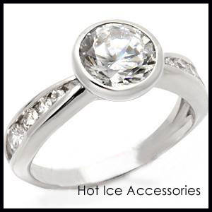 **INTERNATIONAL POSTAGE** SOLID STERLING SILVER SIMULATED DIAMOND RING