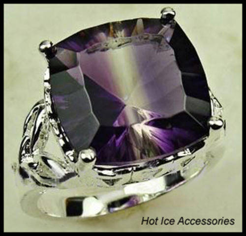 **INTERNATIONAL POSTAGE** STERLING SILVER SIMULATED AMETHYST RING *NO COMBINED POSTAGE