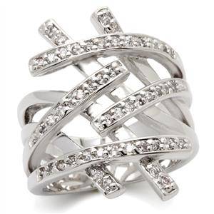 **INTERNATIONAL POSTAGE** 18K WHITE GOLD PLATED SIMULATED DIAMOND RING