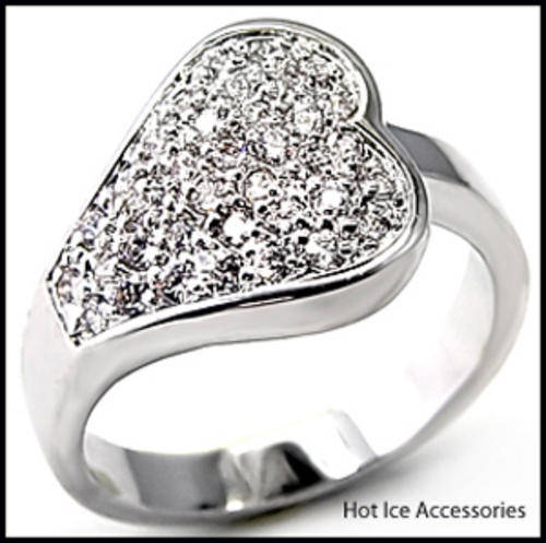 **INTERNATIONAL POSTAGE** 18K WHITE GOLD PLATED SIMULATED DIAMOND RING
