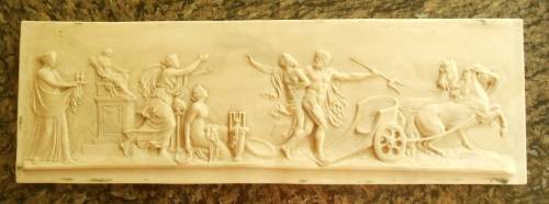 Antique style plaque "Haides abducting Persephone"