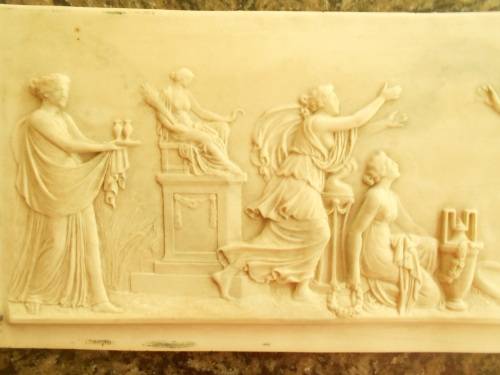 Antique style plaque "Haides abducting Persephone"