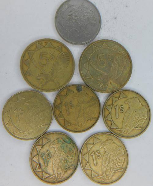 AUCTION STARTS AT R1 *** Lot of 8 Namibian Coins