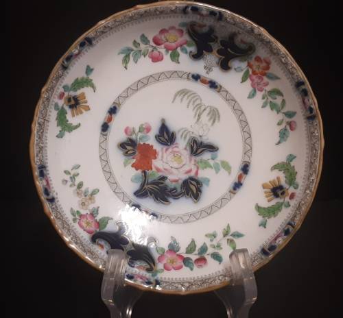 STUNNING ANTIQUE IMPERIAL STONE CHINA  CHINOISERIE TEA DUO